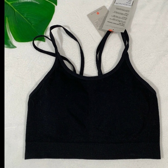NWT $60 Sweaty Betty Brahma Bamboo Padded‎ Yoga Bra in Black [SZ XS ] - Picture 2 of 8